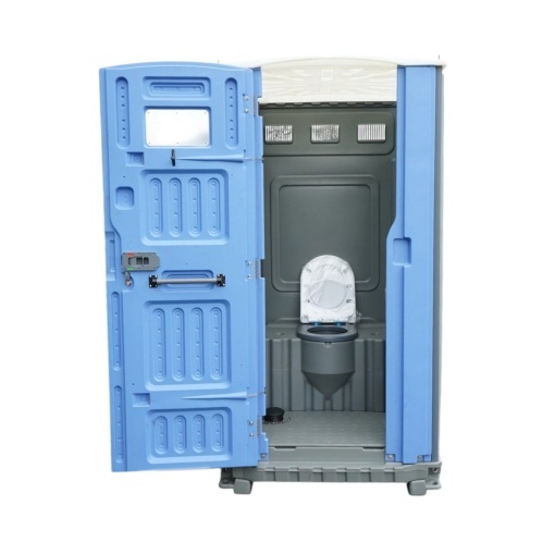 Toaleta ecologica vidanjabila HDPE 350L cu lavoar, pisoar, oglinda, suport hartie si cuier 1150x1150x2250mm - Img 3