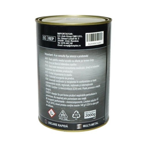 Vopsea email anticoroziva 3 in 1 maro ciocolatiu lucios pentru metal 2kg, direct pe rugina, pe baza de apa Breckner Germany - Img 3