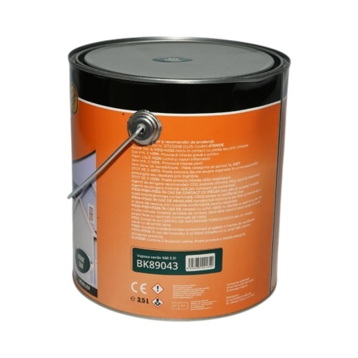 Vopsea email anticoroziva 3 in 1 verde 560 pe baza de solvent 3.5L, direct pe rugina, interior si exterior Breckner Germany - Img 3