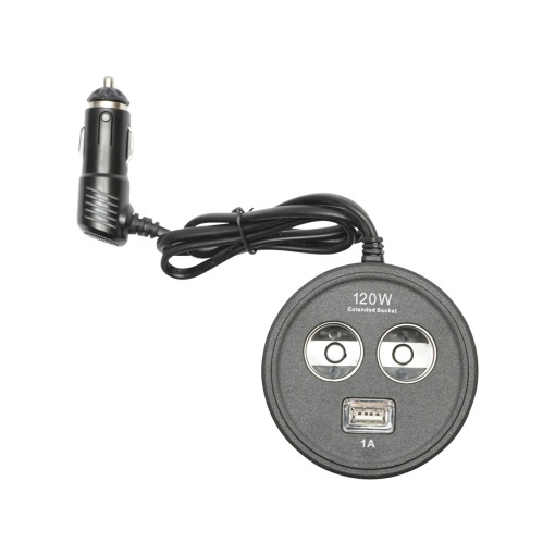 Adaptor triplu bricheta pt suport pahar cu cablu 1m - Img 3