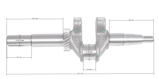 Ambielaj motor Zongshen XP200, 6,5HP, 22,2mm (100003818) - Img 2