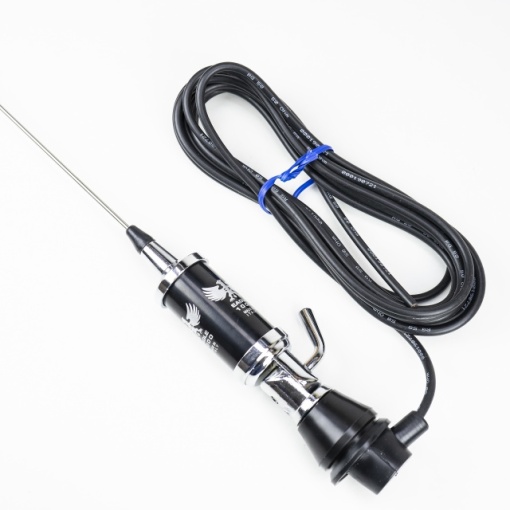 Antena CB LEMM EAGLE AT 1000, lungime 165 cm, castig 3dB, 26.5-27.5 MHz, 600W, cablu RG58 4m, fabricata in Italia - Img 4