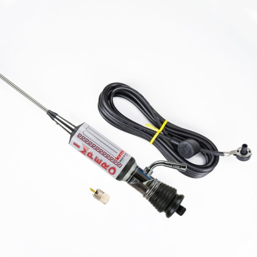 Antena CB LEMM TURBO IMPERO, Silver, lungime 200 cm, castig 7dB, 26.5-28Mhz, 2500W, cablu RG58 4m, fabricata in Italia - Img 8