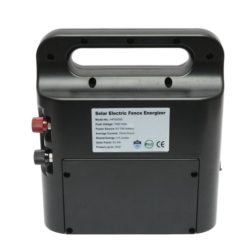 Aparat generator de impulsuri 1 Joule 5km, 220V cu panou solar 5W 9V si baterie 6V 7Ah Breckner Germany - Img 2