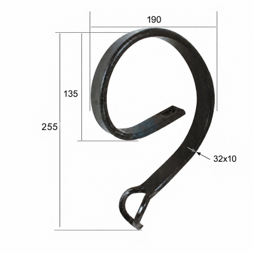 Arc intaritor cu ochi 32x10mm pentru combinator cod 300054 - Img 3