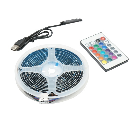 Banda LED cu telecomanda 5V, 3m, control vocal RGB Breckner Germany - Img 2