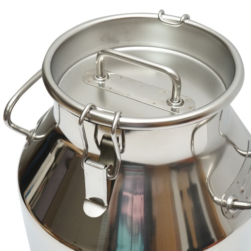 Bidon de inox pentru lapte cu capac 20L aparat de muls vaci Breckner Germany - Img 4