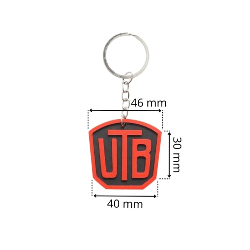 Breloc chei emblema UTB rosu - Img 2