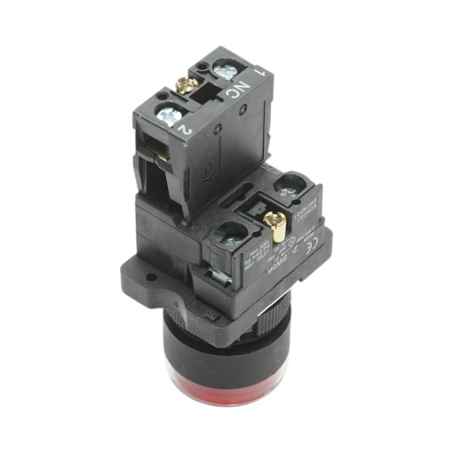 Buton indicator LED rosu cu rezistenta integrata 1NC, 24V LAY5 Breckner Germany - Img 4