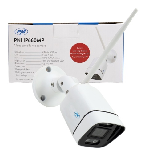 Camera supraveghere video PNI IP660MP 3MP, wireless, cu IP, de exterior si interior, doar pentru kit PNI House WiFi660 - Img 6