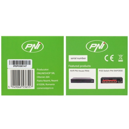 Camera supraveghere video PNI IP8POE, 8MP, 4K, D-WDR, 4.0mm, 6 LED-uri, IP66, alb - Img 3