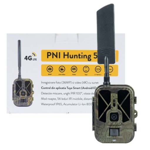 Camera vanatoare PNI Hunting 550C Internet 4G LTE, acces live si notificari prin aplicatia Tuya, acumulator reincarcabil inclus 8000 mAh - Img 2