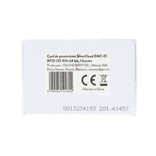 Card de proximitate SilverCloud EMC-01 RFID 125 KHz 64 bit, 1 buc - Img 6