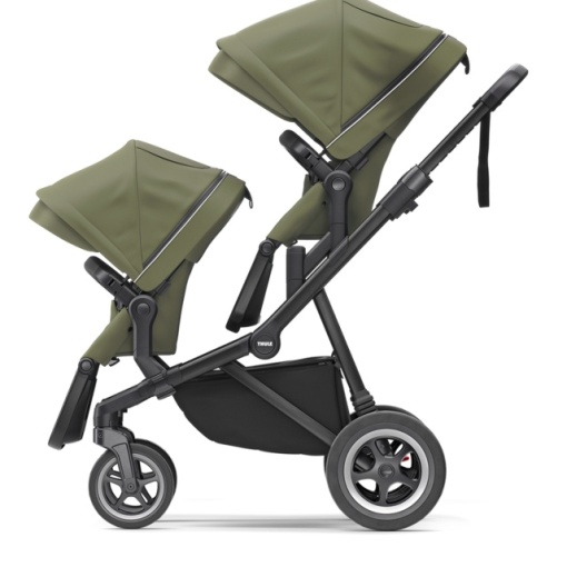 Carucior Thule SLEEK Cadru Negru si Copertina Soft Green (verde kaki) - Img 5