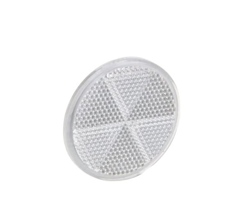 Catadioptru reflectorizant rotund alb fi 60 mm