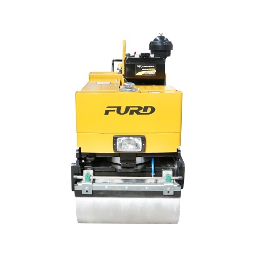 Cilindru compactor 800kg, cu tambur 2x635mm, motor 9CP diesel CF178, pornire electrica sau manuala - Img 4