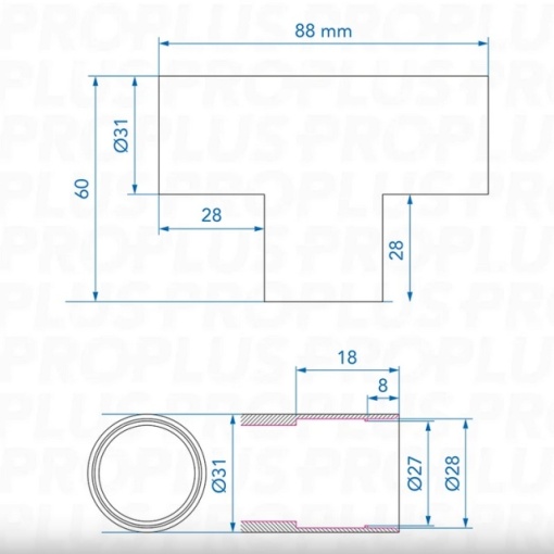 Conector conducta pentru apa tip T in blister - Img 5