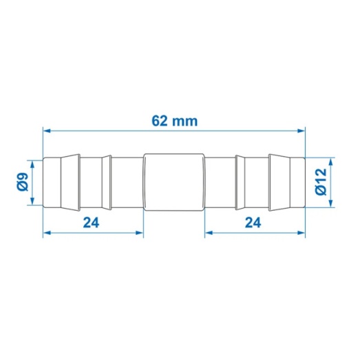 Conector drept apa 12mm 2 buc - Img 4