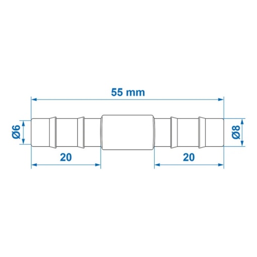 Conector drept apa 8mm 2 buc - Img 4
