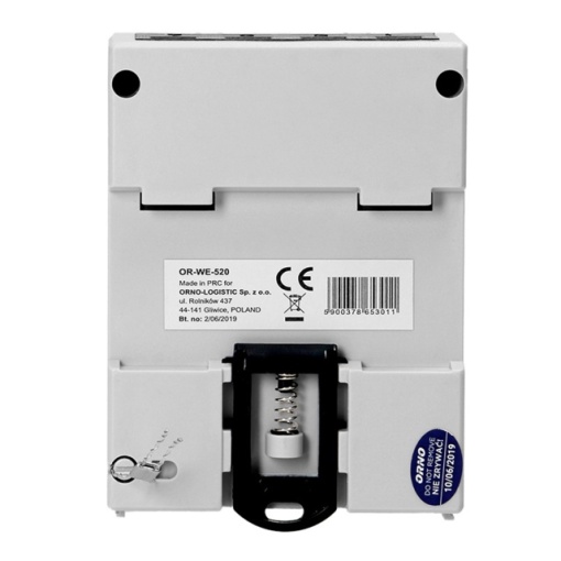 Contor trifazic ORNO OR-WE-520, 80A, certificare MID, 3 faze, 230V, clasa de masurare B, frecventa de impuls 800 imp/kWh, IP51, gri - Img 4