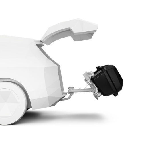Cutie portbagaj Thule Santu cu fixare pe suporturi de bicicleta cu prindere pe carligul de remorcare - Img 4