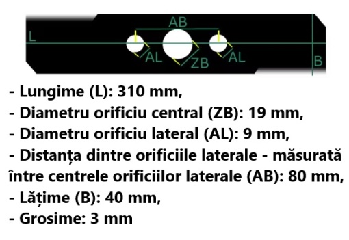 Cutit masina de tuns gazon Kabit EL1000, EM1300 | Agroma Irys | Einhell Royal 800E/1300E (31,2cm) - Img 2