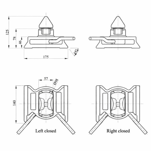 Dispozitiv fixare transcontainer twist lock DOVETAIL - Img 2