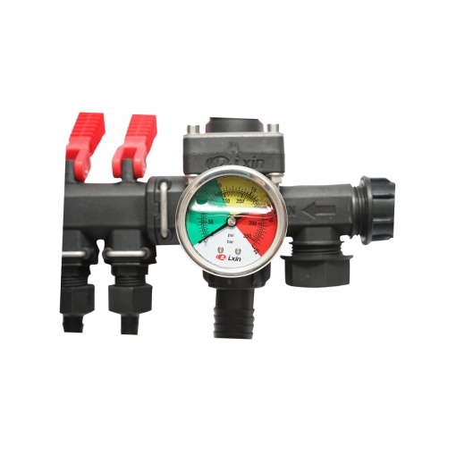 Distribuitor cu 4 cai si manometru cu glicerina pentru erbicidator (compatibil model polonez) - Img 5