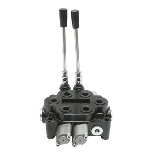 Distribuitor hidraulic cu 2 manete 150 Bar, debit 80L/min M22x1.5mm pentru Tractor Forestier si Graifer - Img 6