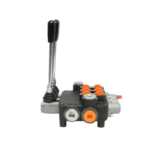 Distribuitor hidraulic cu 3 manete debit 80L/min cu levier si reductie inclusa -15 /+80 Breckner Germany - Img 4