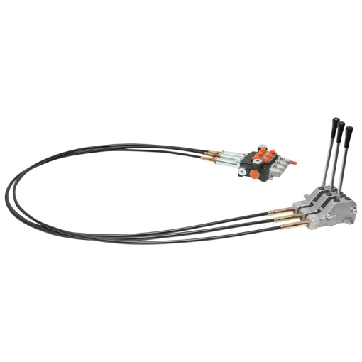 Distribuitor hidraulic cu 3 manete, lungime cablu 2.5m presiune 250 bar debit 40L/min Breckner Germany - Img 3