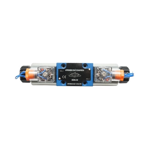Electrovalva directionala 24VDC 25W pentru 6 cai control debit instalatii hidraulice HDQX126J 4WE6J61B CG12N9Z4 - Img 3