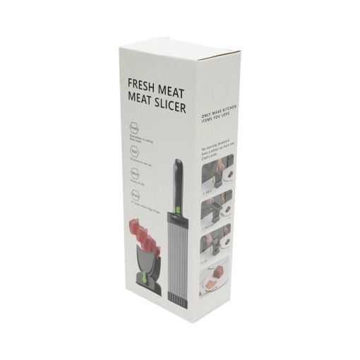 Feliator manual carne proaspata, 17 lame inox, grosime taiere 2/4mm pentru felii, fasii si cuburi Breckner Germany - Img 3