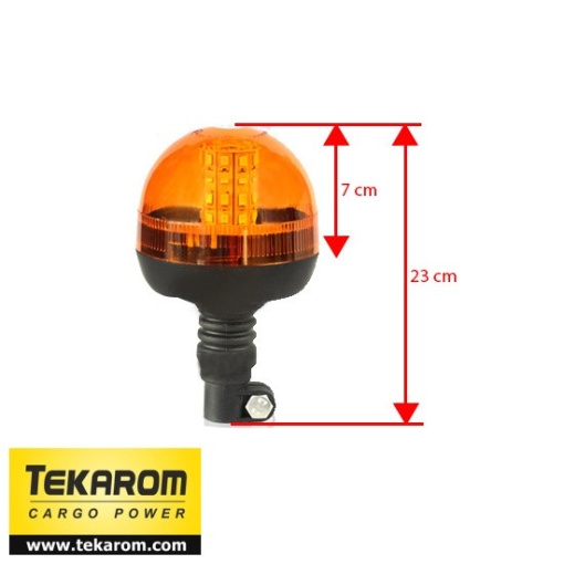 Girofar LED cu efect de rotatie sau stroboscopic si suport tubular - Img 2