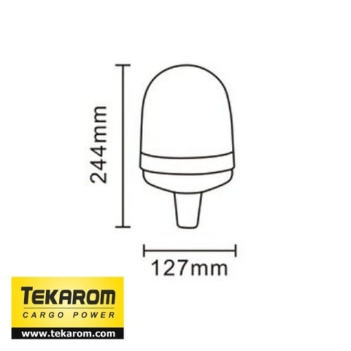 Girofar LED cu efect stroboscopic (necesita suport tubular) - Img 2