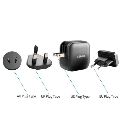 Incarcator Minix NEO P1 cu 3 porturi USB 2 x USB-C 3.0 (Max 65W) 1 x USB-A Quick Charge 3.0 (Max 36W) - Img 3