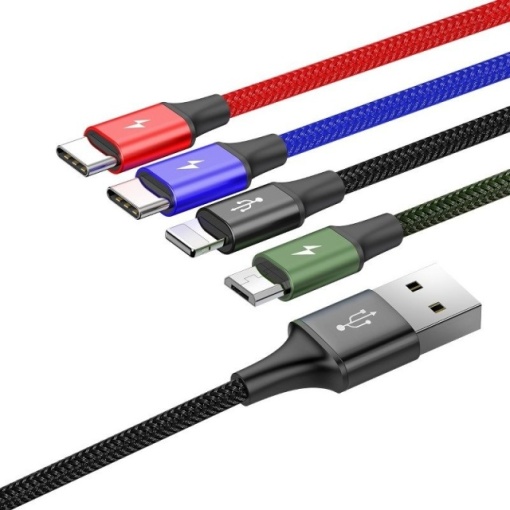 Incarcator USB Baseus Fast 4in1 Lightning / micro 3,5A 1.2m negru - Img 2