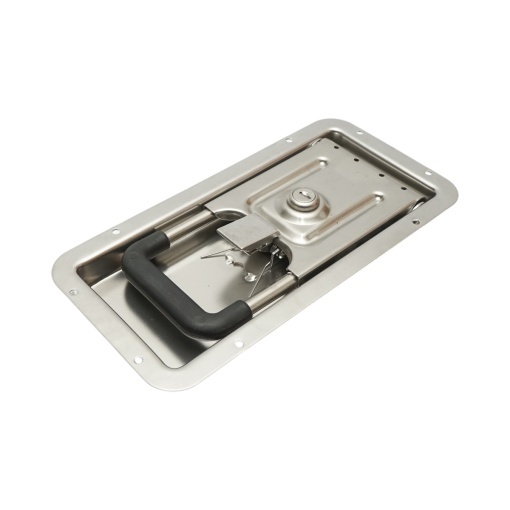 Incuietoare usa camion incastrat 16mm cu 2 chei din otel inoxidabil 270x130x23.5mm - Img 3