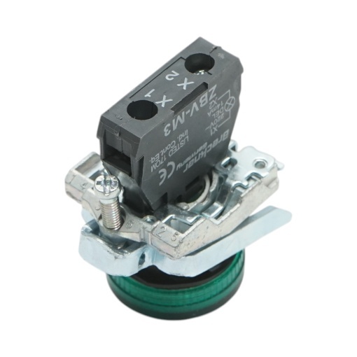 Indicator semnalizare LED verde 220V, 14mA, TB4 Breckner Germany - Img 3