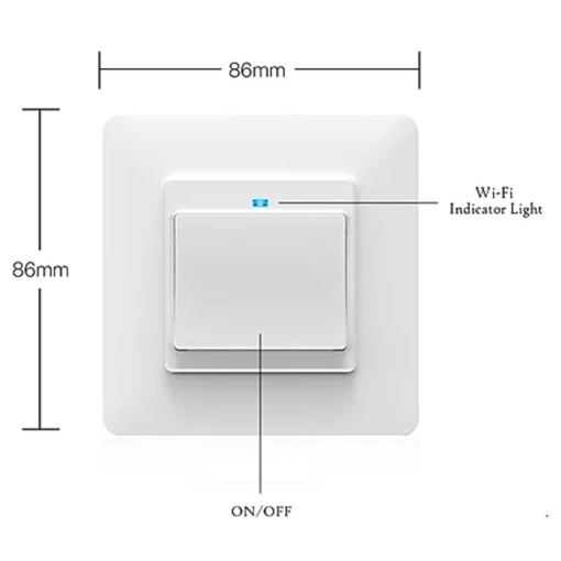 Intrerupator inteligent simplu PNI SmartHome WS121 pentru control lumini prin internet cu App Tuya Smart, compatibil Amazon Alexa si Google Home - Img 2