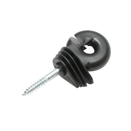 Izolator inelar compact negru fi 6mm 90x40mm gard electric Thor - Img 2