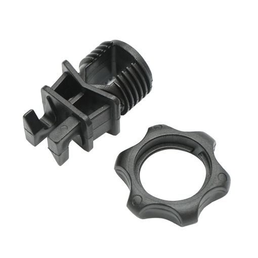 Izolator prindere cu filet negru pentru stalp metalic gard electric Breckner Germany - Img 2