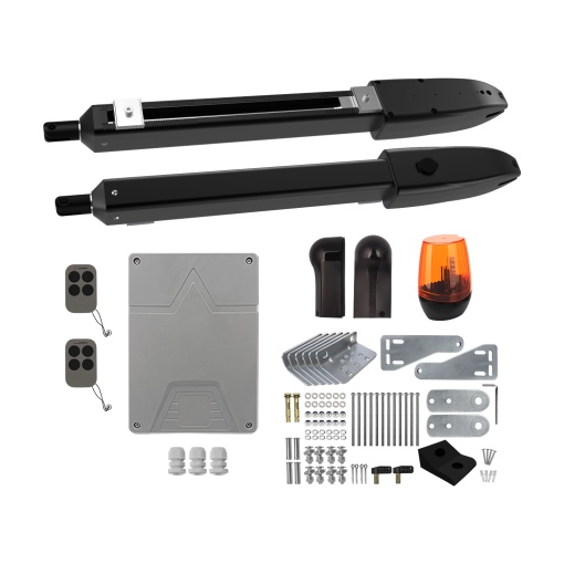 Kit automatizare porti batante PNI MAB600 cu 2 motoare, lampa, fotocelule, telecomenzi si panou de control, lungime poarta 2 x 3m max, greutate porti max. 600 Kg, cu limitator de cursa - Img 3
