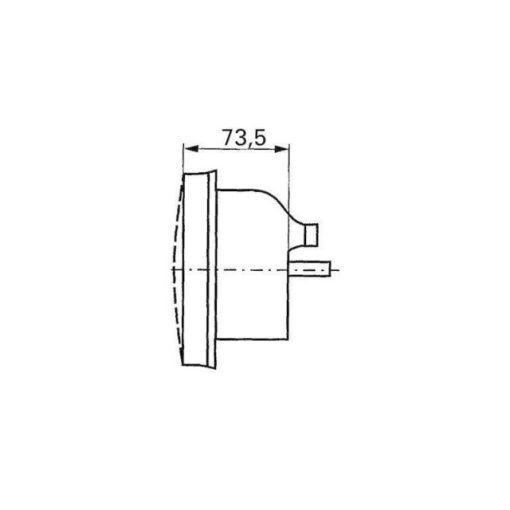 Lampa dreapta 5 functii 34x13 cm, conexiune prin cablu - Img 3
