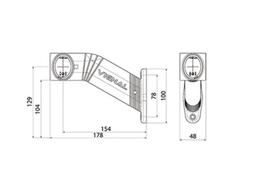 Lampa gabarit LED 3 culori dreapta VIGNAL - Img 2