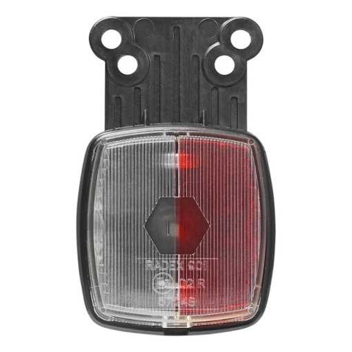Lampa pozitie cu suport si reflector alb-rosu 66x62mm - Img 6