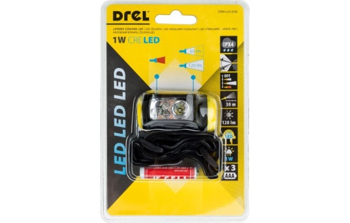 Lanternă frontală Drel 1W, LED - Img 2