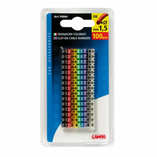 Marcatori de cablu cu clips, set 100 buc - Img 2