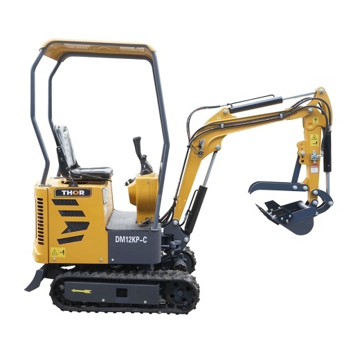 Mini excavator 1T cu semicabina, motor diesel 9.5CP, adancime sapare 1764mm, capacitate ridicare 350Kg, 3 cupe incluse 185/355/800mm THOR - Img 2