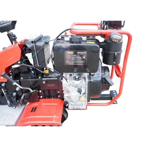 Minitractor agricol 4x4 diesel 17CP, 531cc, 3+1 viteze, 2 cutii de viteze, pornire electrica/manuala, latime lucru 1050mm cu freza, rarita, roti metalice, picior sprijin THOR - Img 9